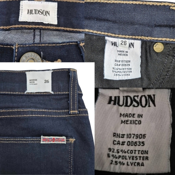 Hudson Nico Mid-Rise Super Skinny Jean Obscurity Size 26 - Picture 7 of 15